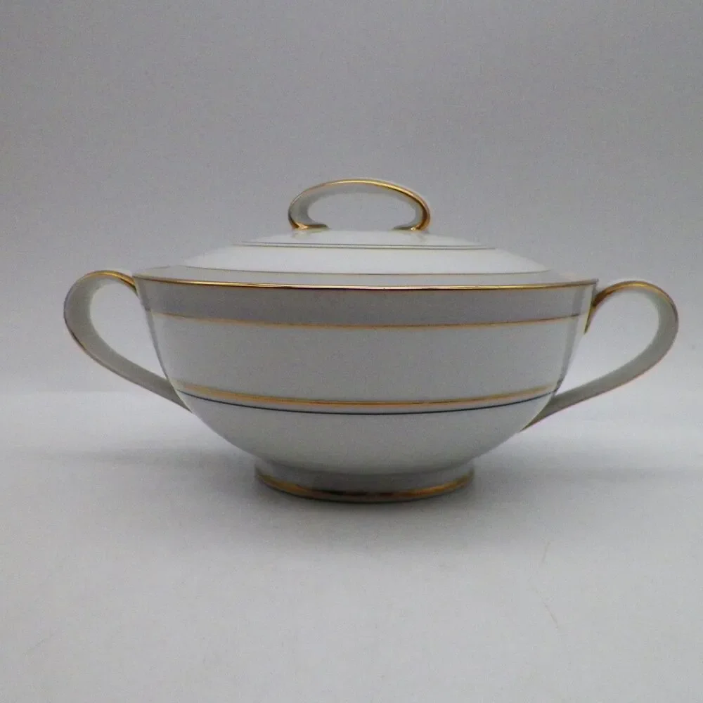 Lipper & Mann Queen Annes Lace Creamer & Sugar Bowl Fine China Japan MCM